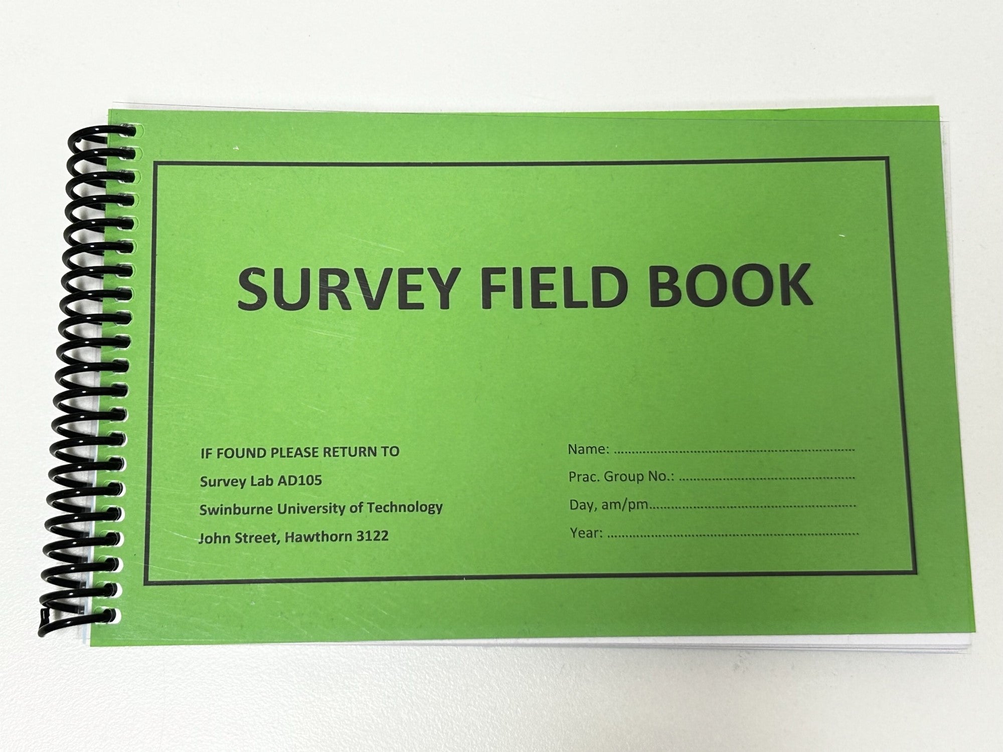 SURVEY FIELD BOOK