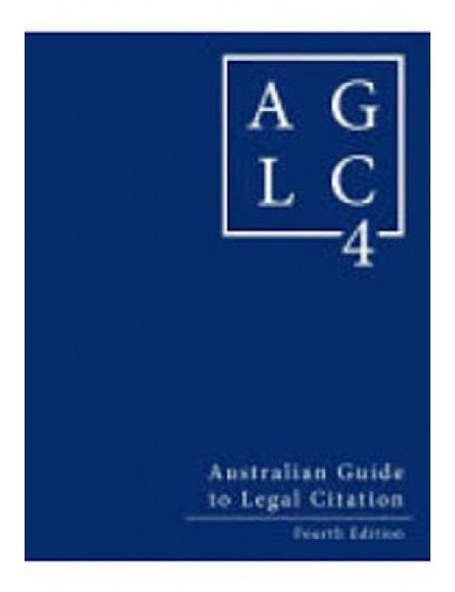Australian Guide to Legal Citation AGLC4